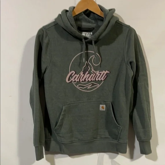 Carhartt Green Hoodie Sweatshirt - Picture 1 of 3